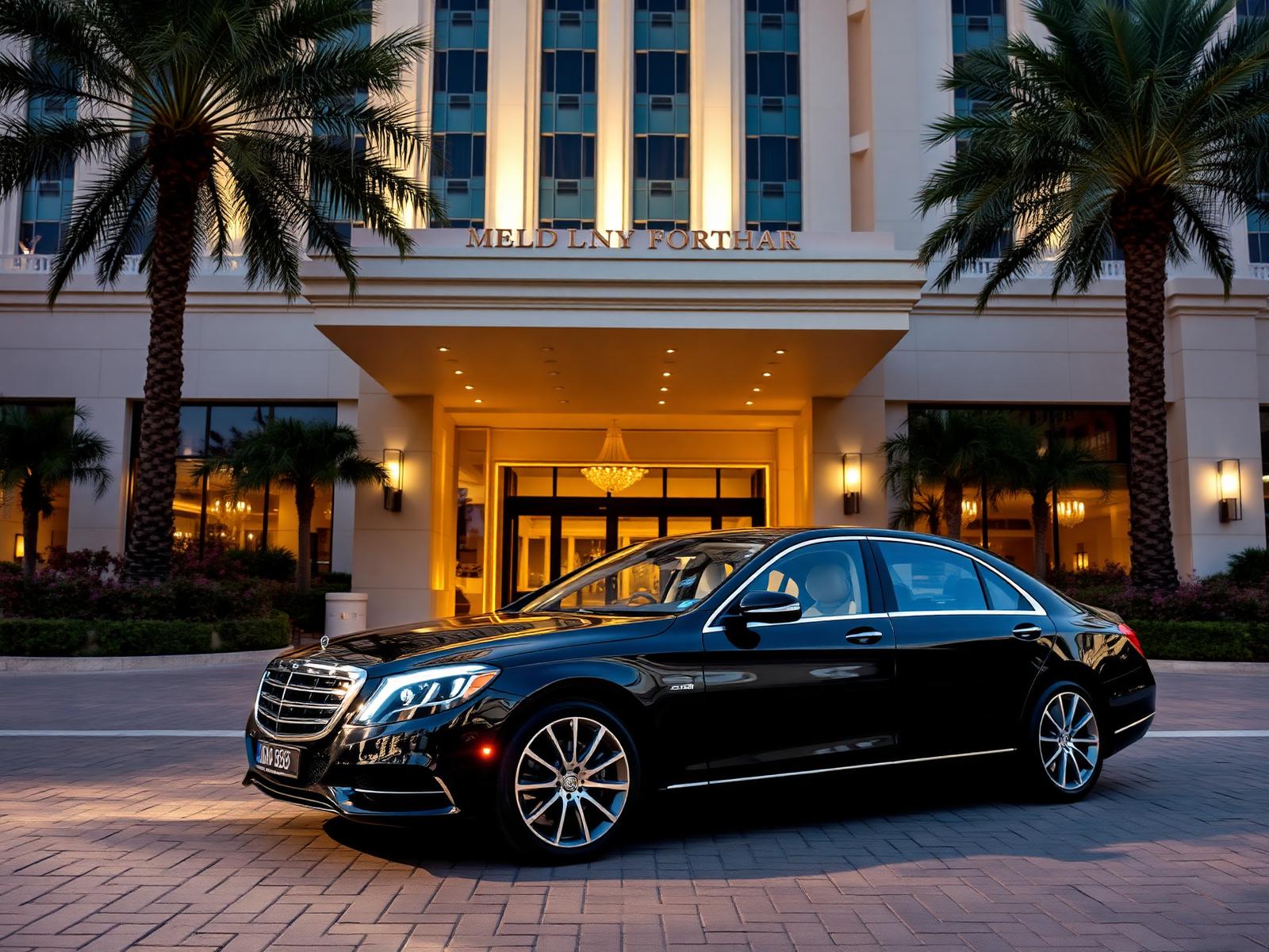 Mercedes-Benz chauffeur car in the UAE