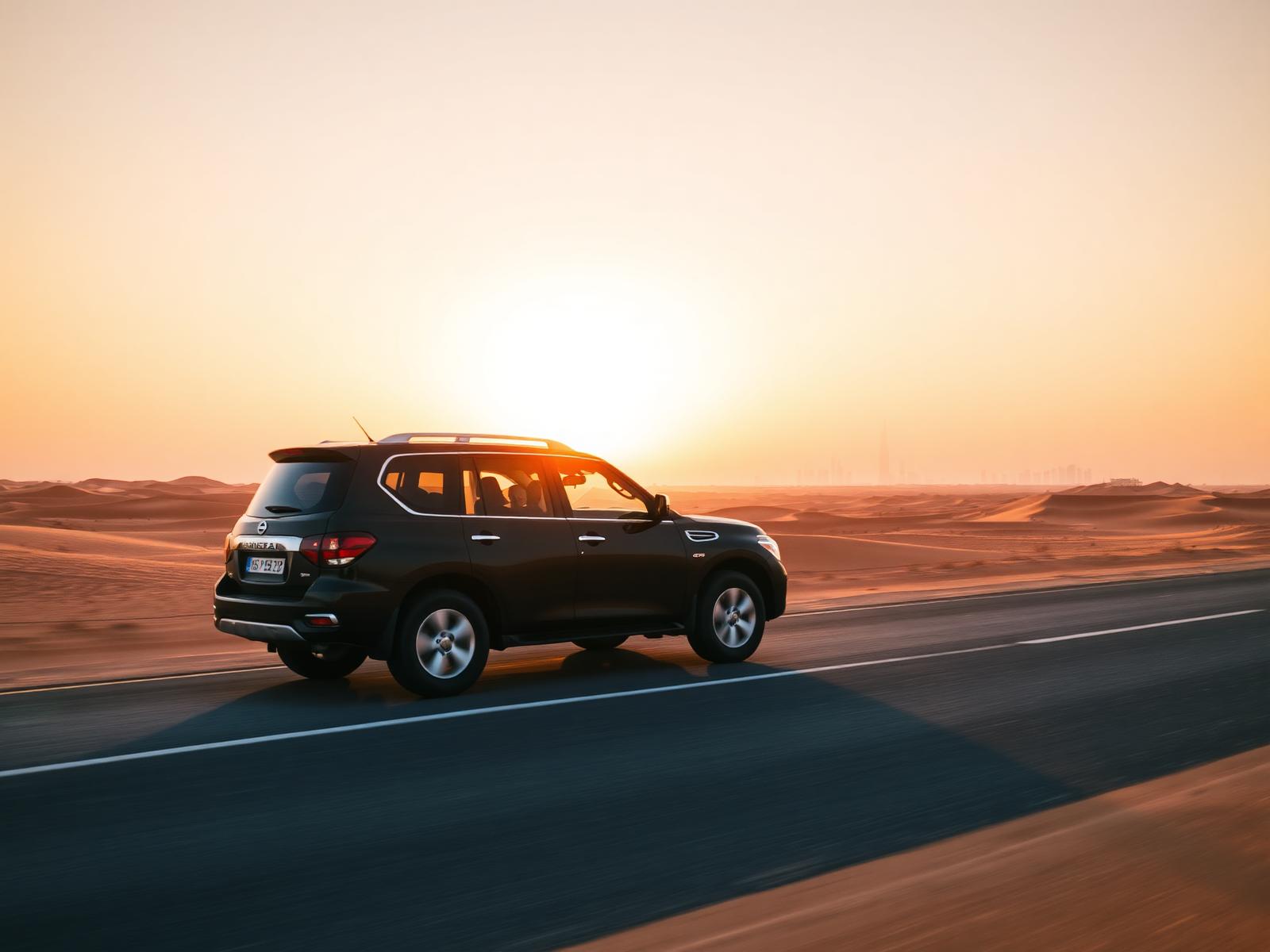 Nissan Patrol chauffeur car in the UAE